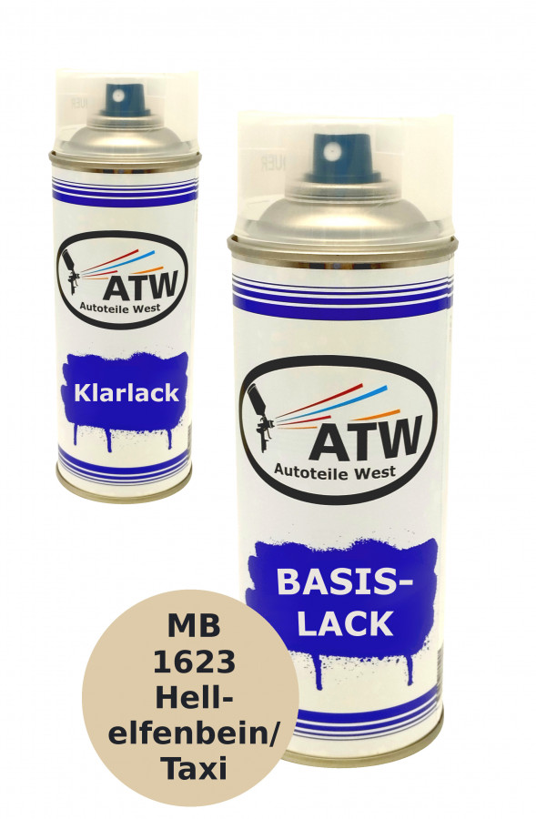 Autolack für Mercedes Benz 1623 Hellelfenbein Taxi +400ml Klarlack Set